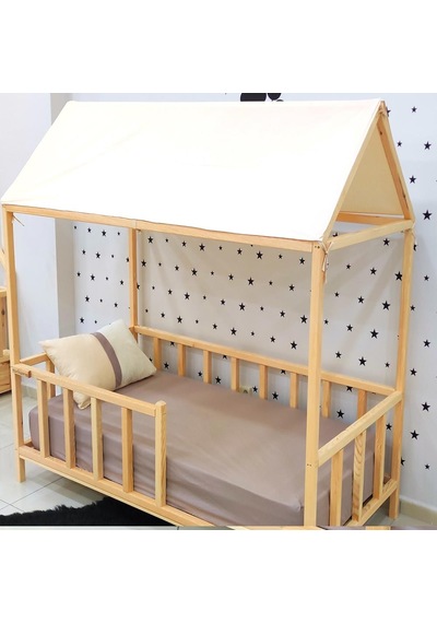 Markaawm Montessori Yatak Çocuk Yatak Karyola Manavgat Bej Çatılı Akçaağaç