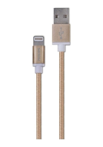 Philips Uyumlu Dlc2508G Lightning - Örme Şarj & Data Kablosu