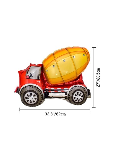 Beton Mikseri Folyo Balon 80 CM İnşaat Temalı Parti Malzemesi