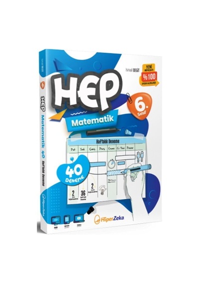 6. Sınıf Haftalık Hep Matematik 40 Deneme Hiper Zeka