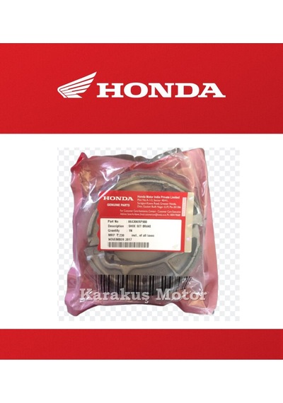 Honda Arka Fren Balatası Pcx Spacy Fızy Cbf150 Ace Actıva