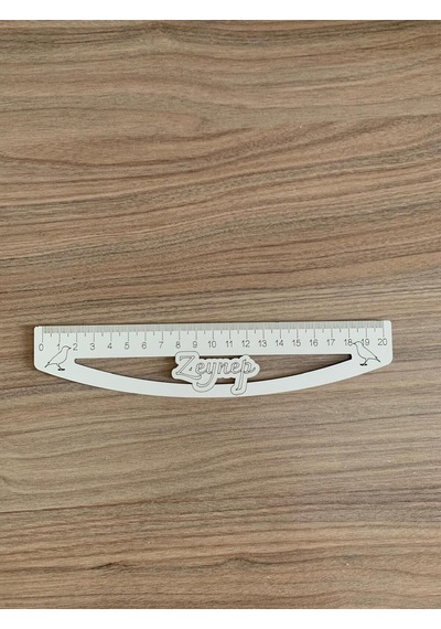 Kişiye Özel Ahşap Cetvel Takımı 7 Adet Cetvel Çok Renkli