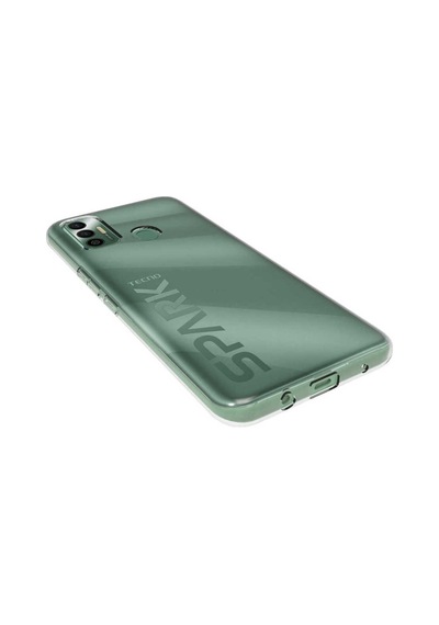 Tecno Spark 7t Kılıf Zore Süper Silikon Kapak Renksiz