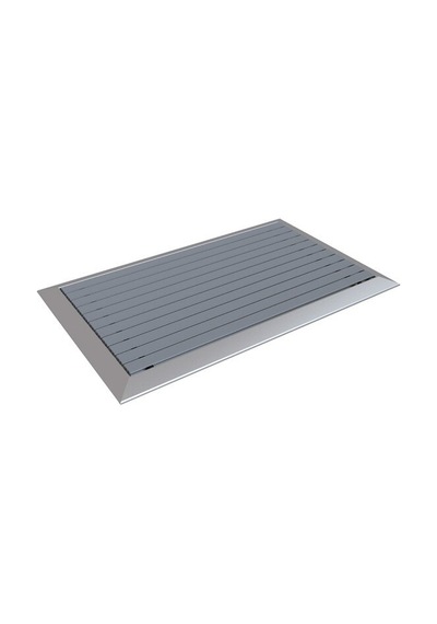Arfen Kauçuk Üst Yüzeyli Alüminyum Gri Paspas 50 X 80 Cm