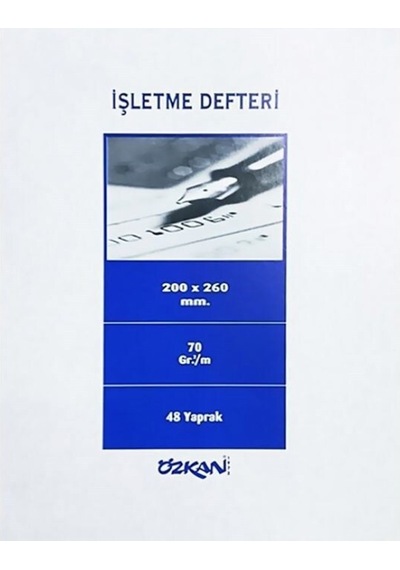 Işletme Defteri Numaralı 48 Yaprak Beyaz