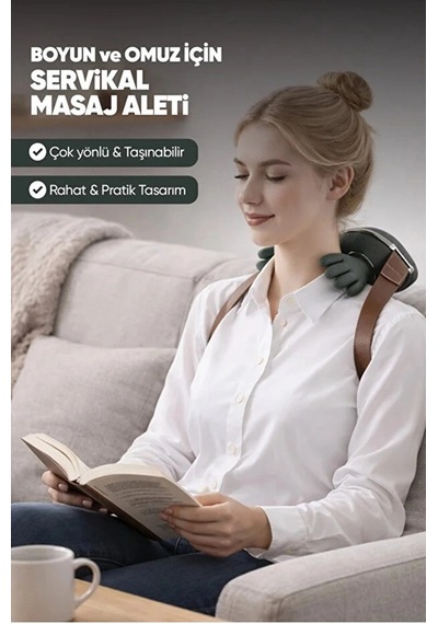 Parmakla Yoğuran El Hissi Sunan Isıtmalı Masaj Aleti Taşınabilir,şarjlı Boyun,sırt,omuz,bacak Diğer