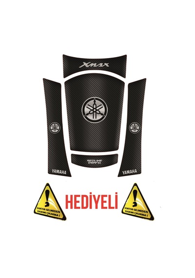 Redline Grafik Yamaha X-Max 2018 Tank Pad Metalik Siyah Desen N11.45331