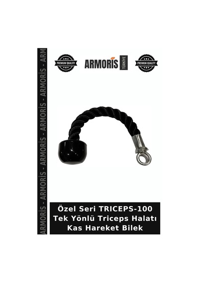 Özel Seri Trıceps-100 Tek Yönlü Triceps Halatı Kas Hareket Bilek Çok Renkli