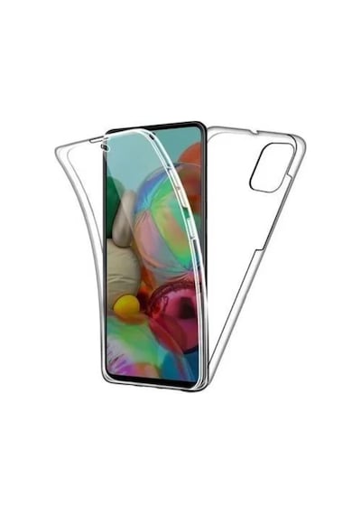 Samsung Galaxy Uyumlu M30 Çift Taraflı Silikon Kılıf Şeffaf