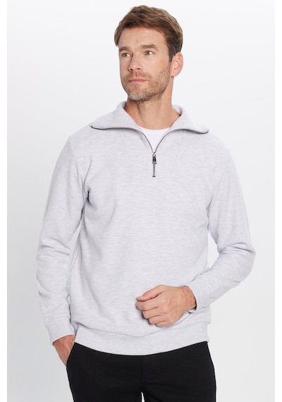 Tudors Unisex Relax Fit Rahat Kesim Fitilli Desenli Pamuklu Yarım Fermuarlı Gri Dik Yaka Sweatshirt-31991 Gri Tudors Unisex Relax Fit Rahat Kesim Fitilli Desenli Pamuklu Yarım Fermuarlı Gri Dik Yaka Sweatshirt-31991 Gri