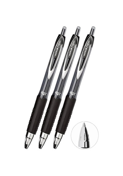 Siyah Pilot Kalem 3 Adet Uniball Signo 207 0.7 Mm Roller Uçlu Pilot Kalem Umn-207 Likit Mürekkepli Pilot Kalem Jel Kalem Siyah