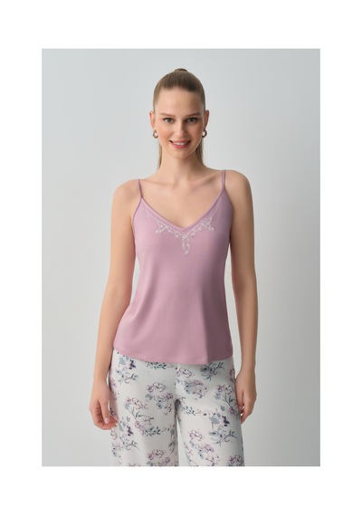 Suwen Flower Atlet Pantolon Pijama Takımı Wsh10510042846 Çok Renkli