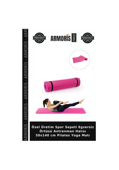 Özel Üretim Spor Sepeti Egzersiz Örtüsü Antrenman Halısı 50x140 Cm Pilates Yoga Matı Çok Renkli