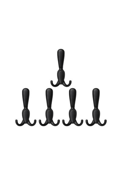 Ari S Portmanto Askısı, Metal Vestiyer Askısı, Matsiyah, Duvar Ve Dolap Askılığı 5'li Set Vidalı Matsi Yah