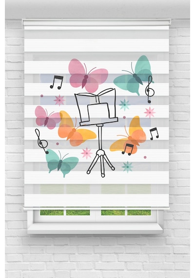 Perdeoutlet38 Baskılı Renkli Müzik Ve Kelebekler Dijital Baskılı Zebra Perde-cocuk Odası-stor Perde Çok Renkli Perdeoutlet38 Baskılı Renkli Müzik Ve Kelebekler Dijital Baskılı Zebra Perde-cocuk Odası-stor Perde Çok Renkli