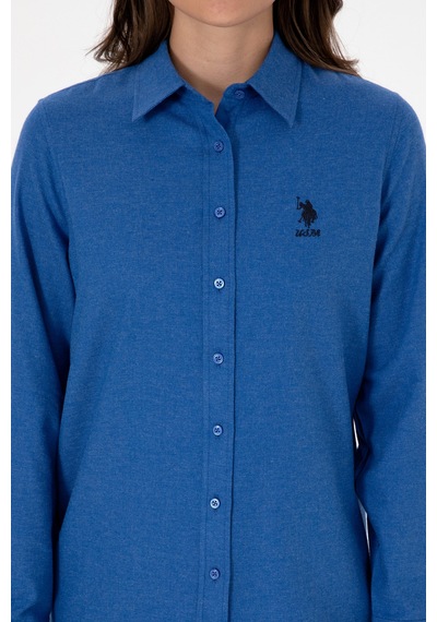 U.s. Polo Assn. Kadın Mavi Gömlek Basic 50316518-vr212 Royal Blue