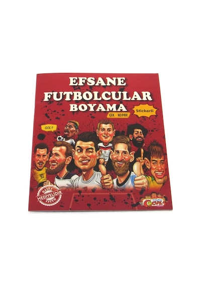 Mey İthalat Efsane Futbolcular Çıkartmalı Maskeli Boyama Kitabı
