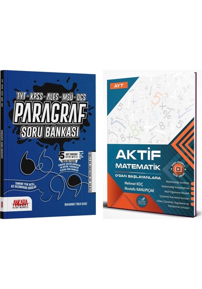Aktif Öğrenme Ayt Matematik 0 Dan Başlayanlara Ve Akm Paragraf Soru Bankası Seti 2 Kitap