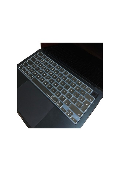Apple Uyumlu MacBook Klavye Koruyucu Eski Türkçe F Dizilim Daktilo Tip Silikon Kapak Siyah