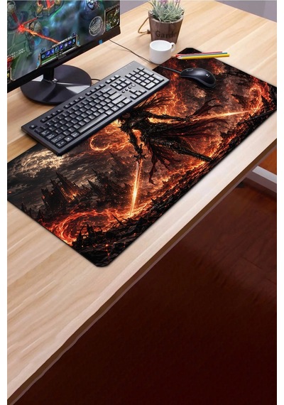Sonictouch Klavye Mousepad 40x90cm Dikişsiz Pürüzsüz Sıvı Geçirmez Kaymaz Taban Kor Savaşçısı