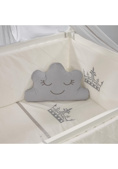Meltem Kids Kral Sallanır Ahşap Anne Yanı Beşik 60x120 cm (beyaz-motto gri) Gri Meltem Kids Kral Sallanır Ahşap Anne Yanı Beşik 60x120 cm (beyaz-motto gri) Gri
