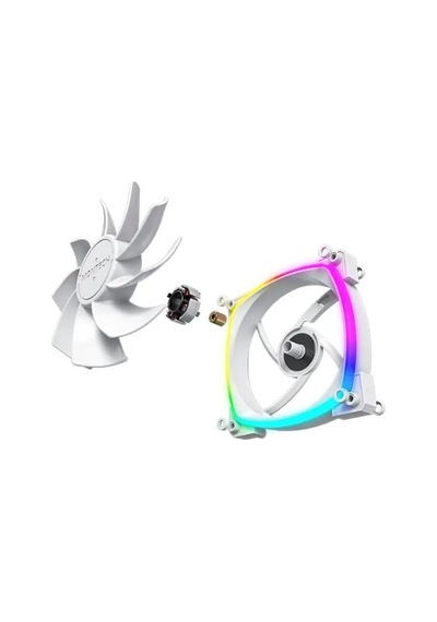 Rx120 Pwm Beyaz Reverse Fan Blade 3'lü Paket + Hub Controller Argb