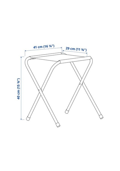 Ikea Strandön Katlanır Tabure, Mavi, 29x41x40 Cm