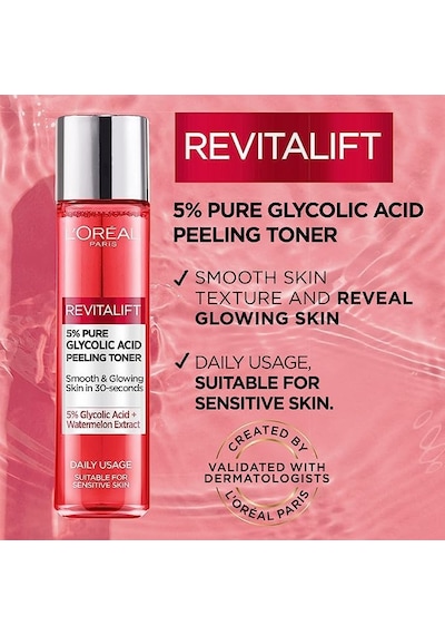 L Oréal Paris Revitalift%5 Saf Glikolik Asit Peeling Etkili Tonik 2'li Set 2 X180 Ml