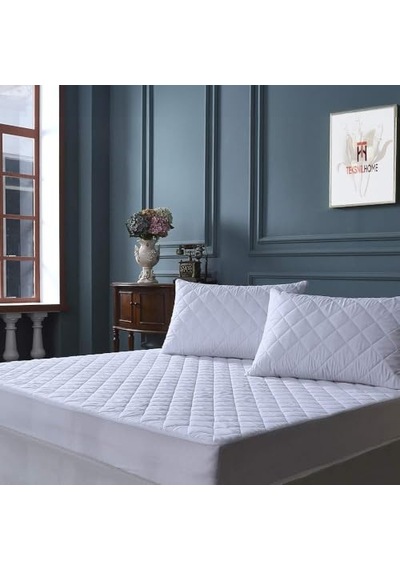 %100 Pamuk 4 Adet Kapitoneli Yastık Alezi Koruyucu Koruyucu Yastık Kılıfı 50 X 70 Cm Abanoz
