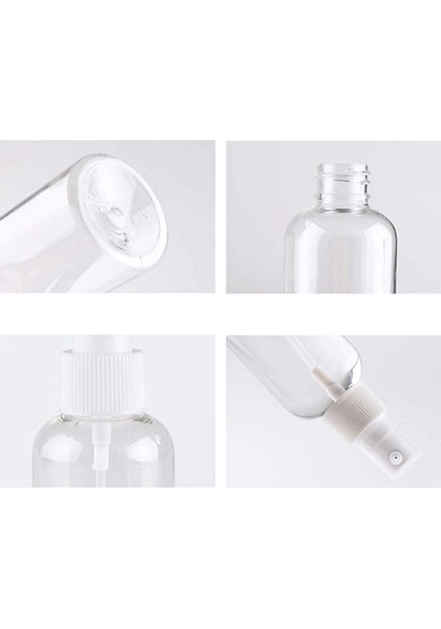 Güvenç Ambalaj 5 Adet - 50 ml Sprey Kapaklı Dezenfektan ve Kolonya Boş Şişesi