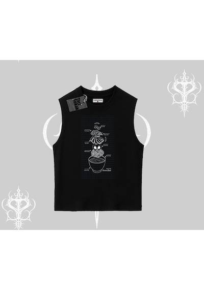 Tarzsokak Kolsuz Tshirt Noodle Theory Hand Drawn Concept Siyah