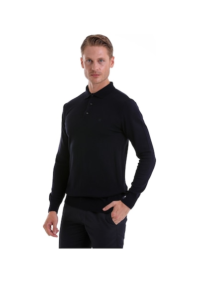 Hatemoğlu Lacivert Regular Fit Düz Polo Yaka Triko Kazak Lacivert Hatemoğlu Lacivert Regular Fit Düz Polo Yaka Triko Kazak Lacivert