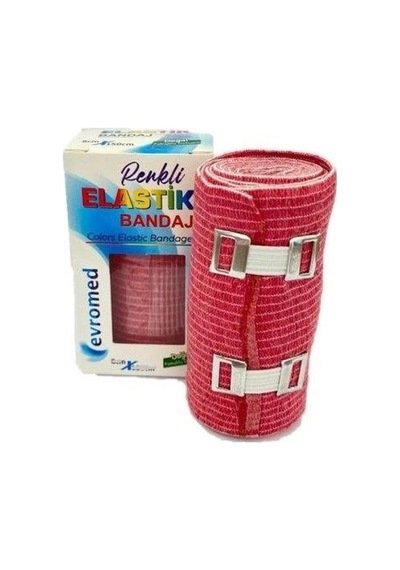 Evromed Elastik Bandaj 8 Cm X 150 Cm Pembe