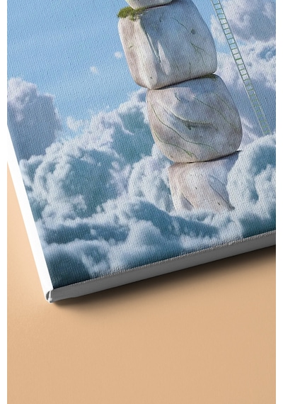 Webstyle Sayılarla Boyama Seti Kasnaklı Taşların Üstünde Ev 50 X 65 Cm