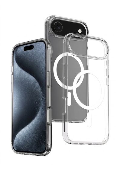 Apple iPhone Uyumlu 17 Air Magsafe Özellikli Şeffaf Iq Silikon Kılıf Şeffaf