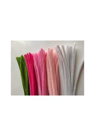 5'li Şönil Seti 25 Adet A. Ordu Yeşili, 25 K. Pembe, 25 Şeker Pembe, A.pembe, 25 Beyaz, Tüylü Tel