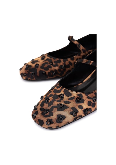 Tamer Tanca Kadın Hakiki Deri Leopar Babet Ayakkabı 735 8351 Bn Ayk Sk25-26 Leopar LEOPAR