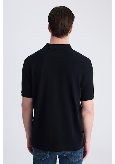 D's Damat Ds Damat Regular Fit Siyah Pike Dokulu %100 Pamuklu T-shirt 4hc140211213m 001
