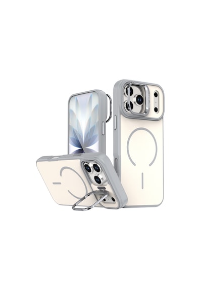 Apple Uyumlu iPhone 17 Pro Max  Flexa Magsafe Kapak Şeffaf Darbe Emici İnce Premium Kılıf Beyaz