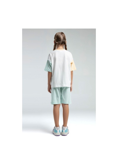 Rolypoly Kız Çocuk Krem Bermuda Takım 5274-47994 Krem
