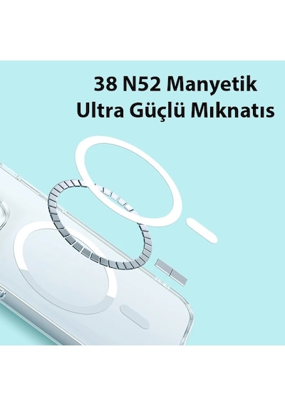 Baseus Crystal Apple İphone Uyumlu 14 6.1 Magsafe Silikon Kılıf + Tempered Ekran Koruyucu Set- 5775