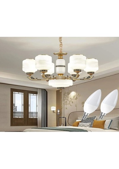 Şanled 7w Tasarruflu E14 Buji Beyaz Renk Led Ampul 10'lu