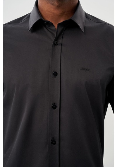 İmza Siyah Uzun Kollu Sert Yaka Cepsiz Pamuklu Likralı Klasik Slim Fit Dar Kesim Gömlek 1004245234 Siyah İmza Siyah Uzun Kollu Sert Yaka Cepsiz Pamuklu Likralı Klasik Slim Fit Dar Kesim Gömlek 1004245234 Siyah