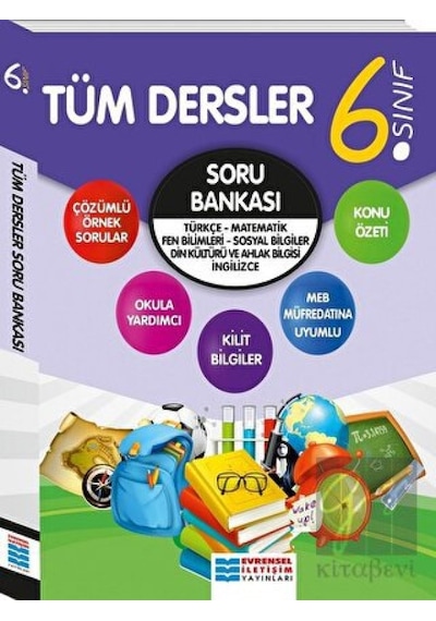 6.Sınıf Tüm Dersler Konu Özetli Soru Bankası -  Evrensel İletişim Yayınları