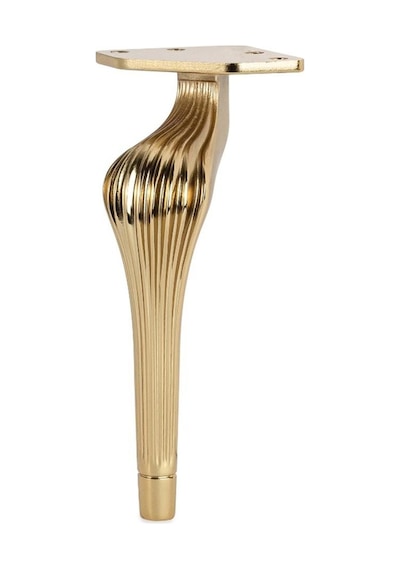 4 Adet Ottoman Lüx Metal Ayak 21 Cm Altın Mobilya Koltuk Ayağı