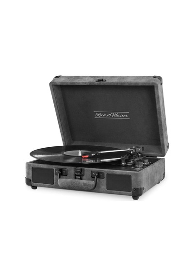 St14012 Retro Pikap - Bluetooth Ve Şarj Özellikli - Özel Dış Kaplama - Tüm Plakları Çalabilme Siyah/gri Deri