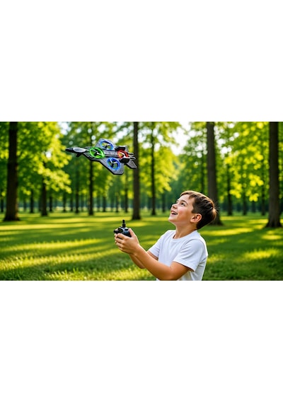 Xf819 Turbo Fan Uçak Dron 2.4 Ghz Kontrol 360 Derece Dönüş Tek Tuş İniş Kalkış Dayanıklı Epp Gövde Ful Köpük Gövde Olup Darbelere Karşı Korumalıdır Uzaktan Kumandalı Şarjlı