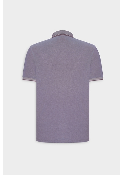 AC&Co / Altınyıldız Classics 4A4820200047MBYXL Düğmeli Polo Yaka Cepsiz Slim Fit Erkek Tişört Mor - Beyaz