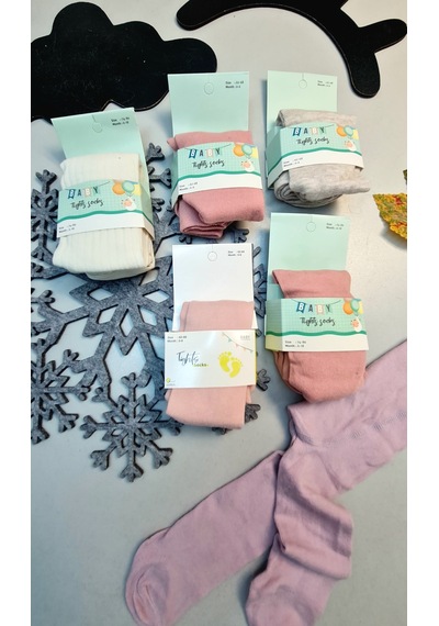 Kız Bebek 6 Adet Pamuk Külotluçorap Pembe