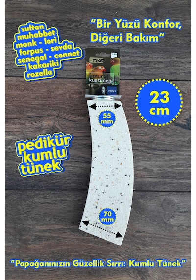 Venty 23 cm Pedikür Kumlu Stand Tünek | Sultan, Lori, Konur, Monk | Gaga ve Tırnak Bakımı - T205